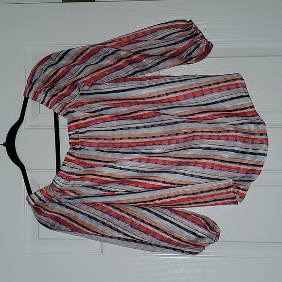 Milly Tops - Milly Off The Shoulder Striped Top Size Small